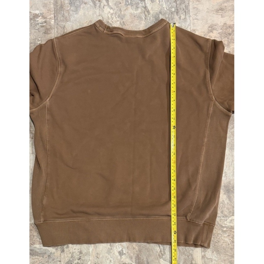 Banana Republic 100% Cotton Brown Crew Neck Sweatshirt Size Large Cozy Soft - Picture 6 of 6